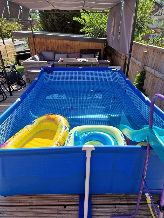 Metal Frame Rectangular Frame Pool Set - 9' 10" x 6' 6.75 x 30” - Image 5